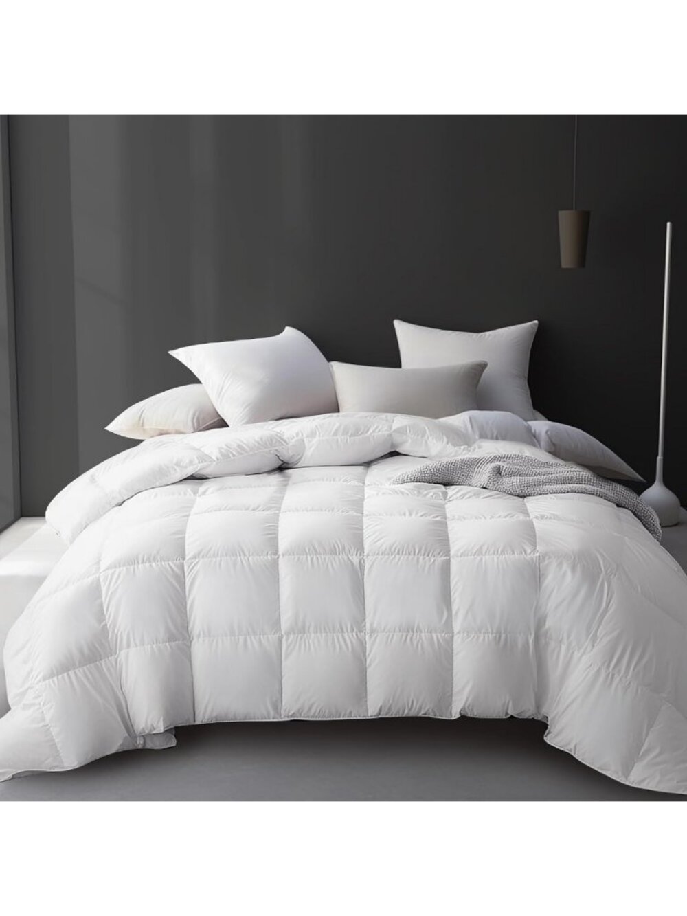Luxury White Goose Down Comforter - Full/Queen, Soft, Cozy, Hypoallergenic